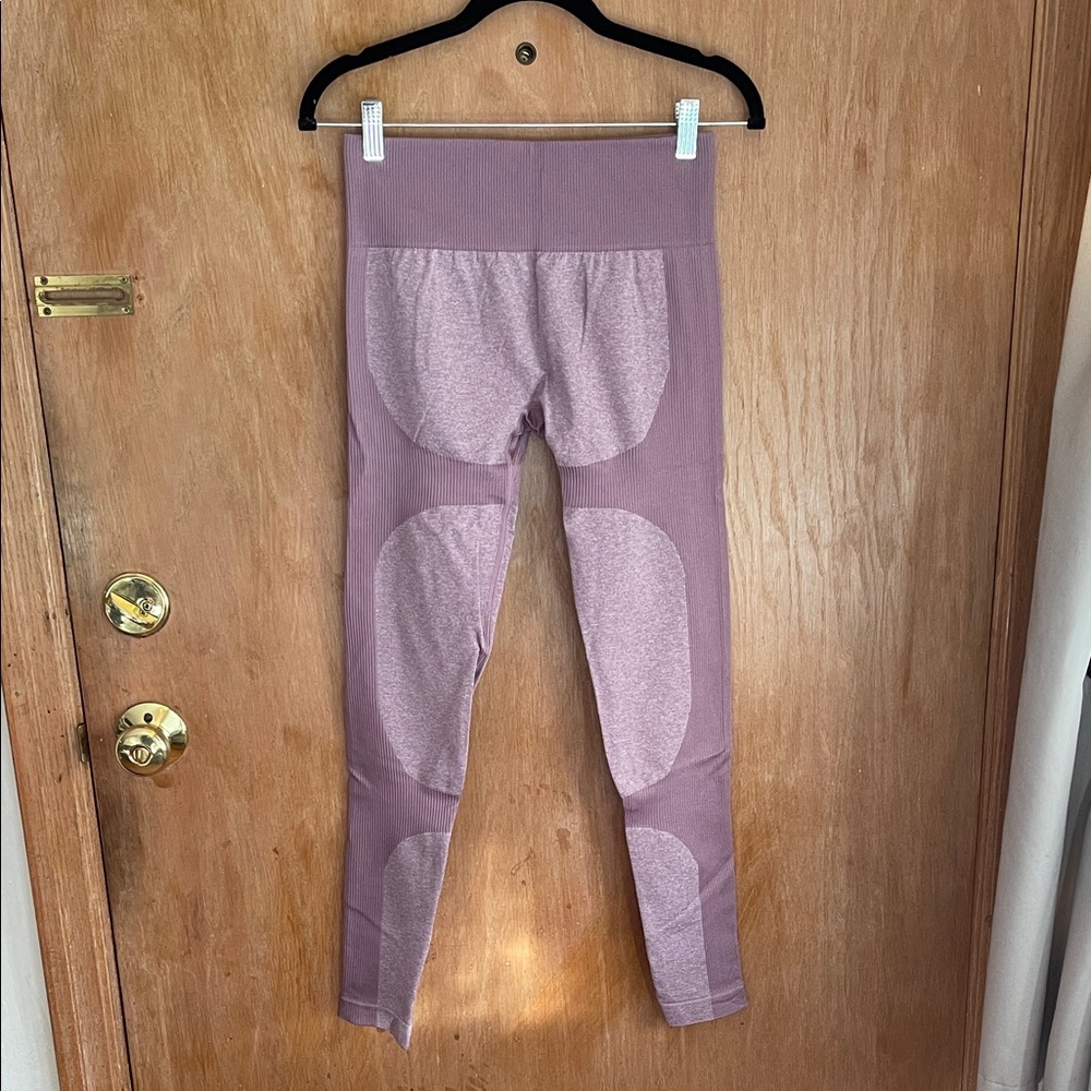 Ribbed Two Tone Lavender Leggings
